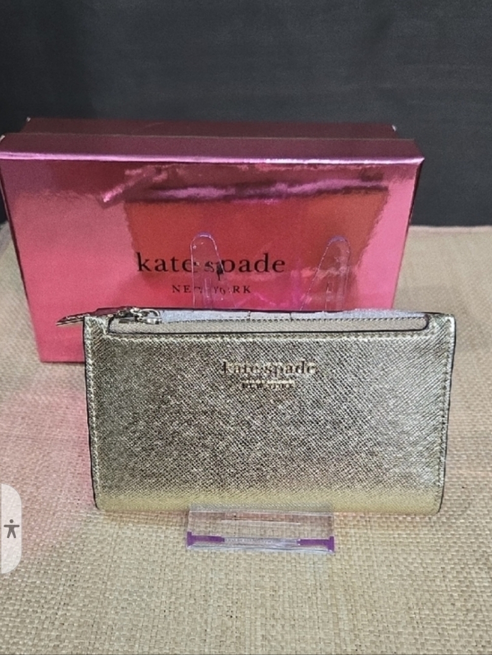 kate spade Metallic Gold Card Wallet